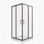 Porte de douche coulissante, avec verre trempé de 1/4 po, cadre de douche pivotant néo-angle 34,625 po x 72 po