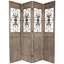85.25" x 72" Railing Scrolls 4 Panel Room Divider