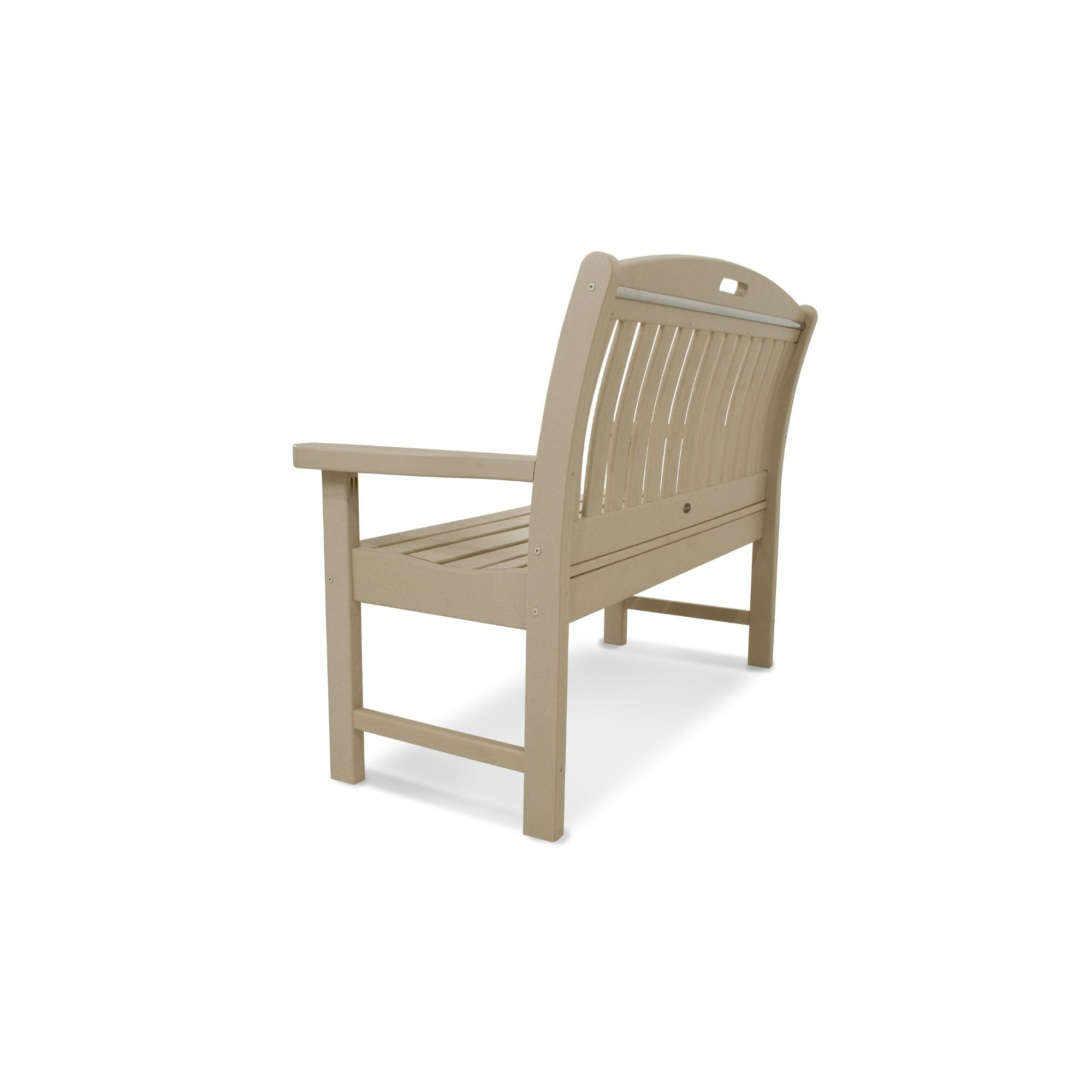 POLYWOOD Nautical Bench, Sand, 37.5" H x 51.75" W x 25" D