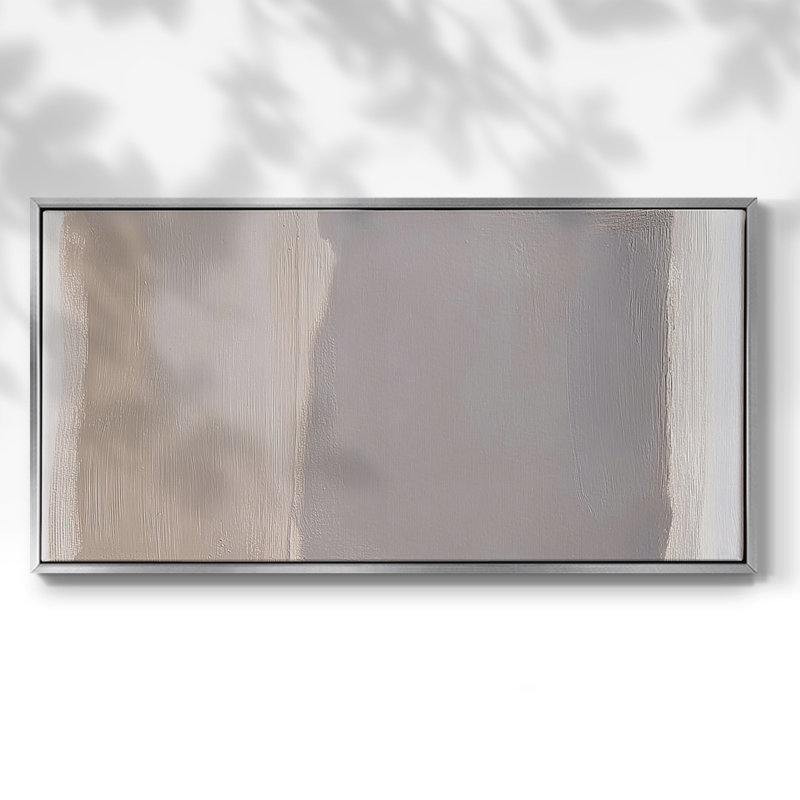 Série abstraite-DCCI- Toile tendue avec châssis tendue, prête à être accrochée, Argent argent, H 21 po x l 41 po