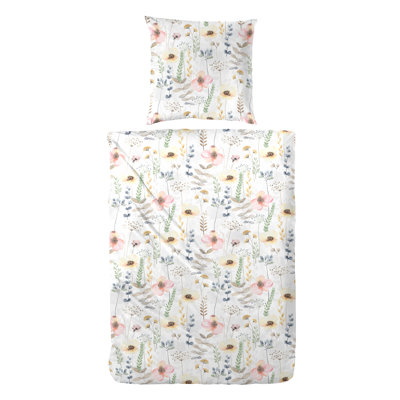Kurie Cotton Floral Duvet Cover Set with Pillow Shams Included
