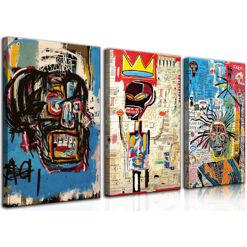 3-piece Modern Graffiti Wall Art