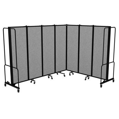 Otis Sound Dampening Premium Quality Mobile Room Divider, Black Frame