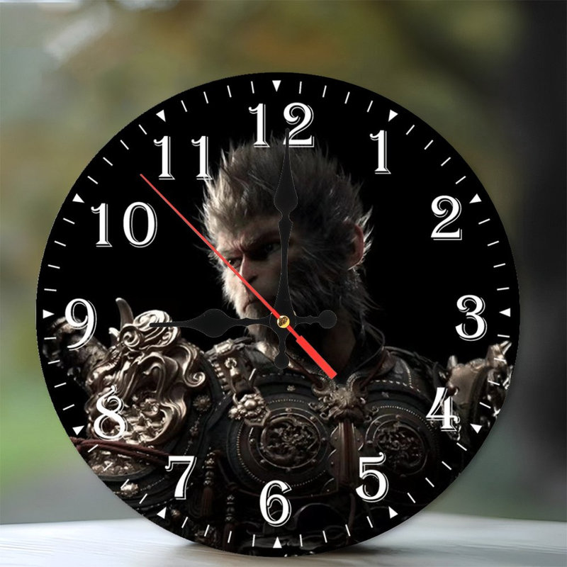 Horloge murale en bois 10 po, mouvement silencieux, à piles (piles AA non incluses), décor artistique, parfait pour les décorations