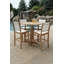 Riviera Teak Outdoor Sling Bar Chair-441185159