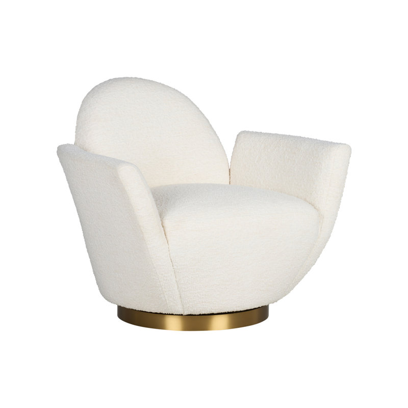 Alba Boucle Swivel Armchair