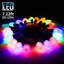 Guirlande lumineuse DEL multicolore à motif fraise, 20 DEL, alimentée par piles, modes scintillant et fixe, idéale pour la décoration des fêtes de Noël en intérieur.