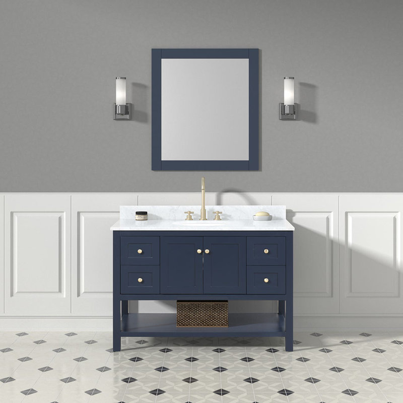Ensemble de meuble-lavabo simple 48 po Bristol, Blanc