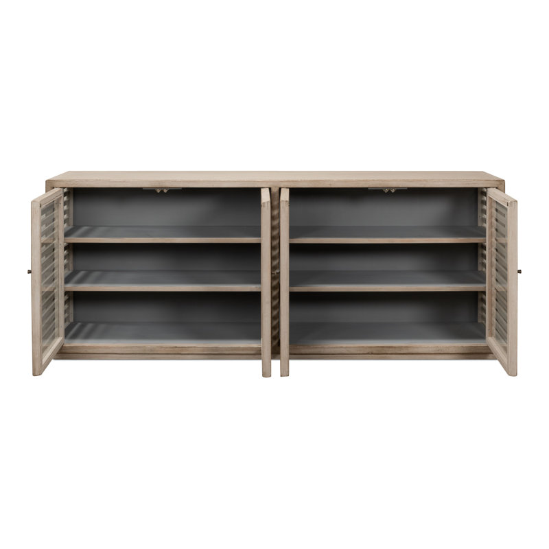 St. Nevis 92'' W Solid Wood Sideboard, Gray