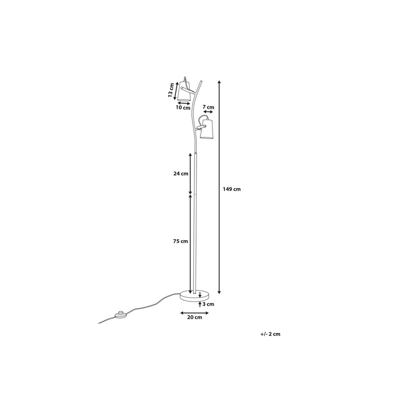 Adley 149cm Black Novelty Floor Lamp