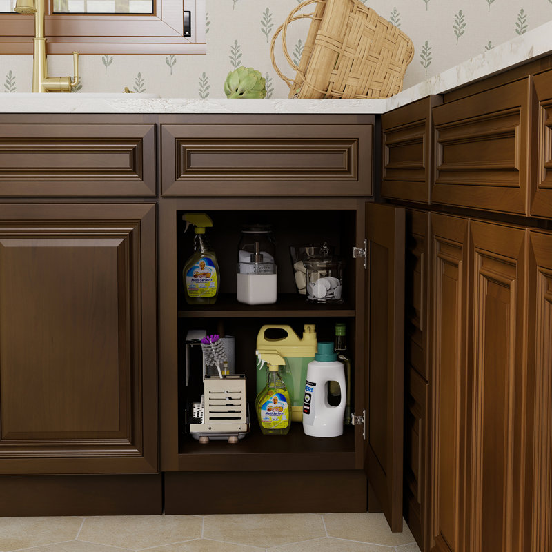 Armoire de cuisine casain, Caramel foncé, 18"