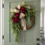 Ornement mural décoratif floral 13,8 pouces avec guirlande de hortensias et guirlande de ferme rustique