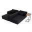 Canapé modulaire Boneless de 112 po - Tissu bouclé infroissable, siège et chaise larges - Comprend une table d'appoint gratuite - sans assemblage, combinaison en L libre-219860969