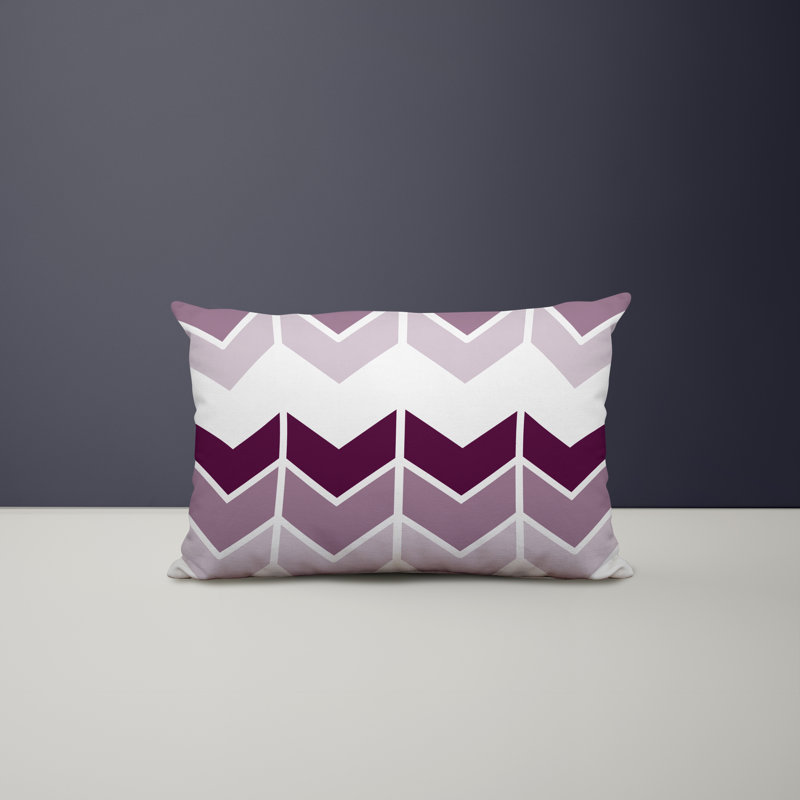Housse et insert de coussin rectangulaire intérieur / extérieur en polyester Chevy, Mauve
