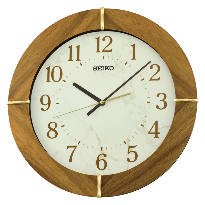 QXA855BLH Classic Modern Clock, Brown