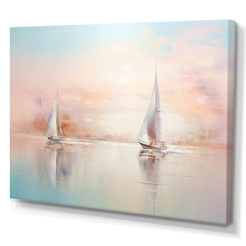 Minimalisme voilier Rhythms V sur impression sur toile, H 34 po x l 44 po, Toile tendue