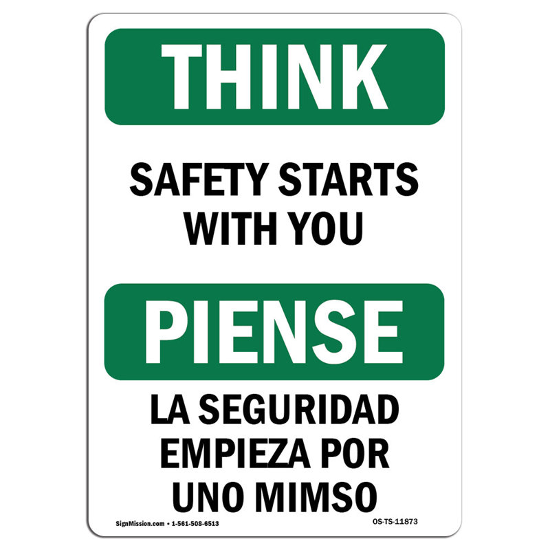 Panneau Osha Think, 18" H x 12" W x 0.1" D