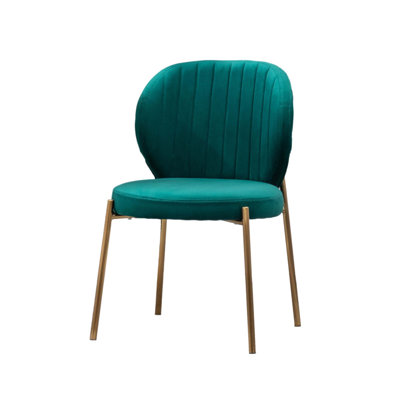 Chaise de salle à manger avec revêtement moelleux en velours Amoa