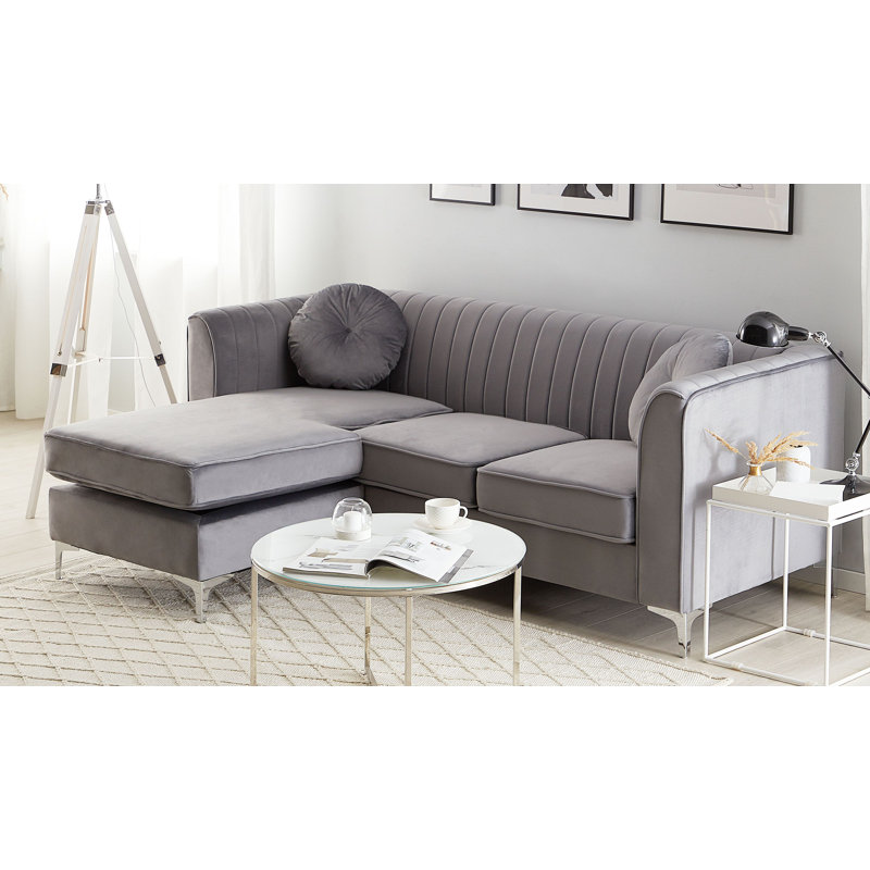 Isabel 3 Seater Sofa & Chaise, Grey, Left Hand