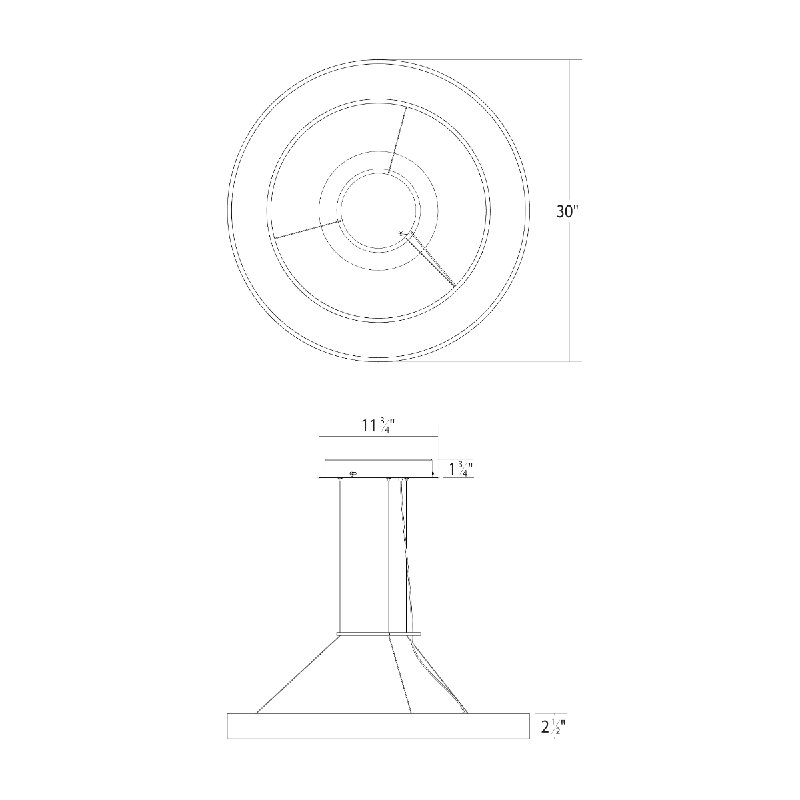 Pi 1 - Light LED Chandelier, 3500K