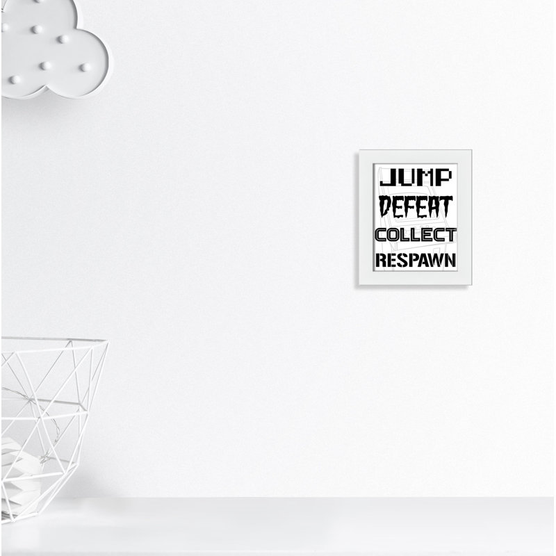 «Gaming Rules 1», impression sur papier, H 10 po x l 8 po x P 0,63 po, Cadre blanc