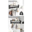 Portemanteau mural 24 po avec tablette et 5 crochets, noir-1247365579