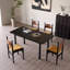French retro white wax wood dining table-106387458