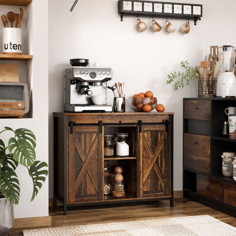 Armoire industrielle, armoire buffet, armoire brun rustique