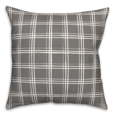  Plaid Polyester Indoor/Outdoor Throw Pillow