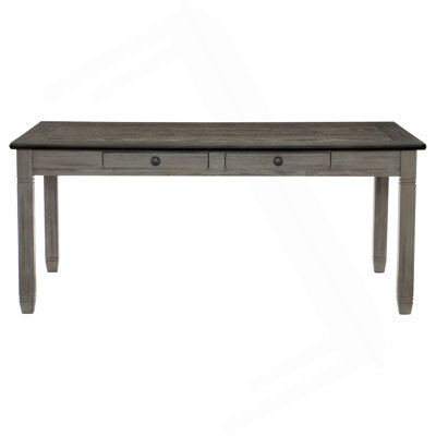 Casual Dining Two-Tone Finish Dining Table Of 6 Drawers Rectangular Shape Wooden Furniture