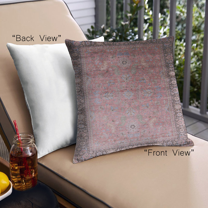 Damask Outdoor Throw Pillow