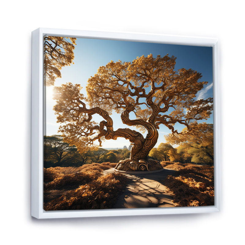 «Bonsai Tree Tranquility Expression II», reproduction sur toile, H 36 po x l 36 po x P 1,5 po, Cadre flottant blanc