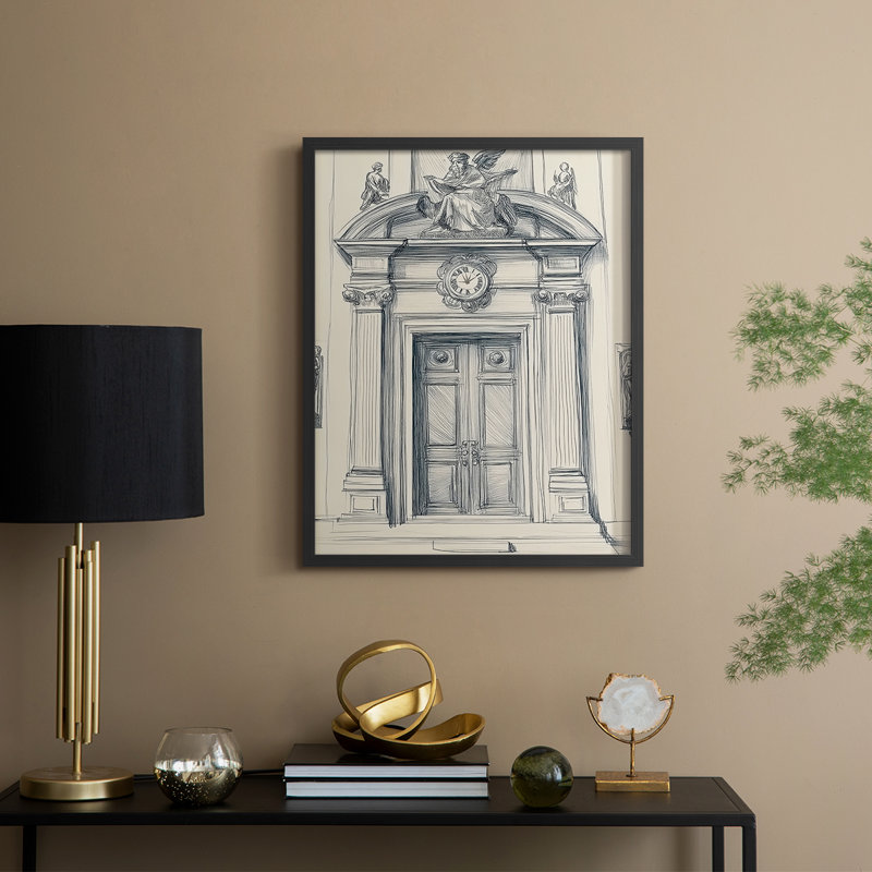 Série LANDSCAPES XL - reproduction encadrée de qualité supérieure - prête à être accrochée - aucun clou requis, Noir
