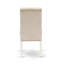 L'ensemble de 3 pièces de table de salle à manger moderne comprend une table ronde en bois avec Dropleaf et 2 chaises Parson rembourrées en tissu crème, 42 x 42 pouces, blanc lin-124508002-126160264-126160263