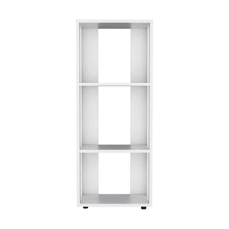 Bibliothèque Modoc en mélamine avec rangement ouvert, blanc, Blanc