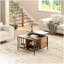 Table basse à plateau relevable avec rangement Farmhouse - 31,5 po
