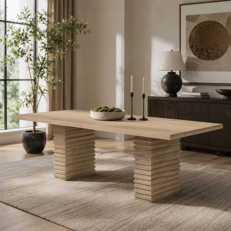 95inches Dining Table, Natural Ash