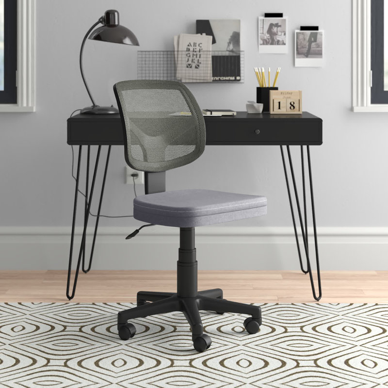 Jacques Drafting Chair, Black/White, Gray