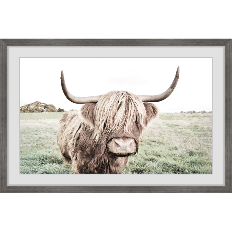 Green Pastures - Print, Grey Framed Paper, 20cm H x 20cm W x 3.81cm D