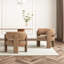 Velvet Upholstered Barrel Armchair-1738143663