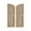 Timberthane deux panneaux plats égaux avec volets elliptiques en faux bois (par paire)-64374833-64374847-64374850