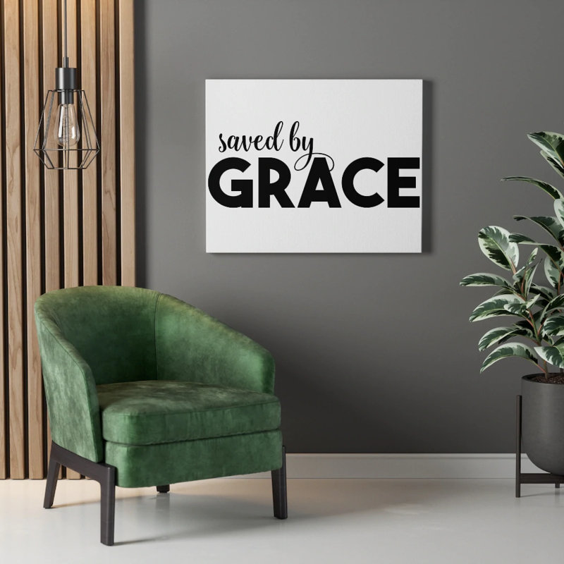 Saved By Grace - Wrapped Canvas Print, 30cm H x 41cm W