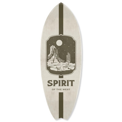 «Spirit of West», art acrylique par Notoriart, 1 panneau 13 po x 37 po