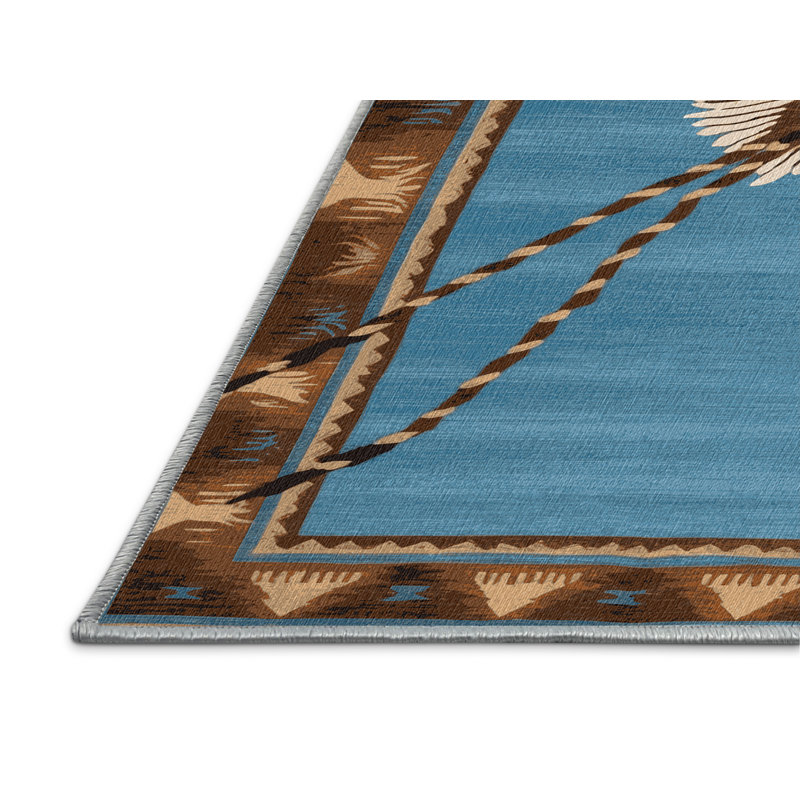 Washable Mississippi Kite Birds Area Rug, Runner 2' x 4'