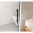 American Style Shower Door, 56 - 60" W X 76" H, 6mm Tempered Glass, Matte Black Stainless Steel Handle, Proof Film, Water Blocking Strip, Easy To Maintain, Round Tracks Blocking, Smooth Sliding On