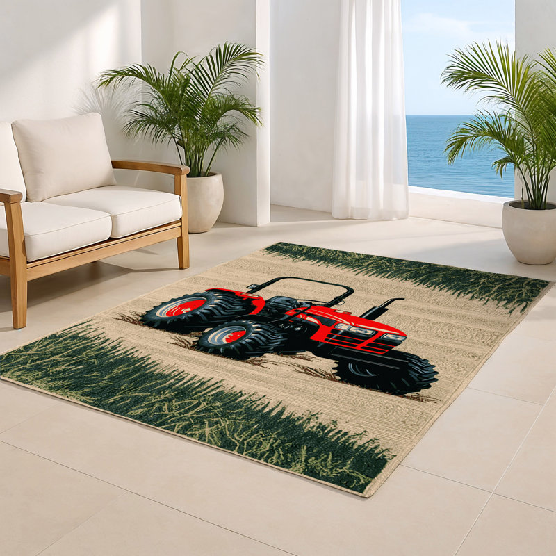 Tapis intérieur et extérieur brun Transport, Rectangulaire 8 pi x 10 pi