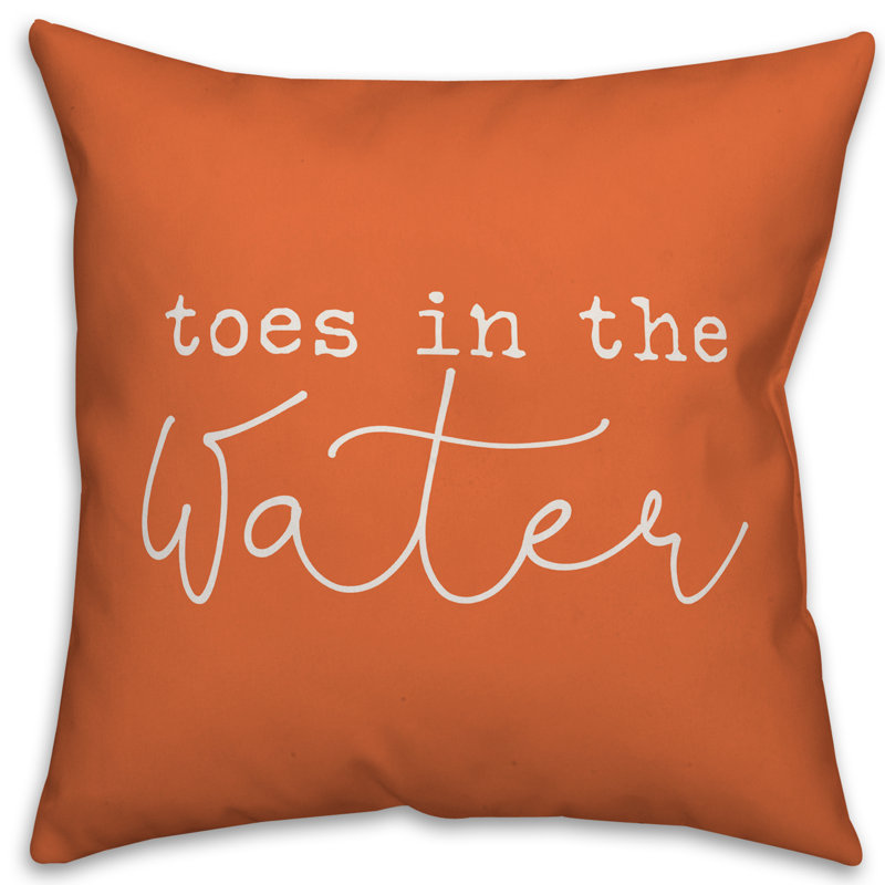 Outdoor Throw Pillow, Orange, 20" x 20"
