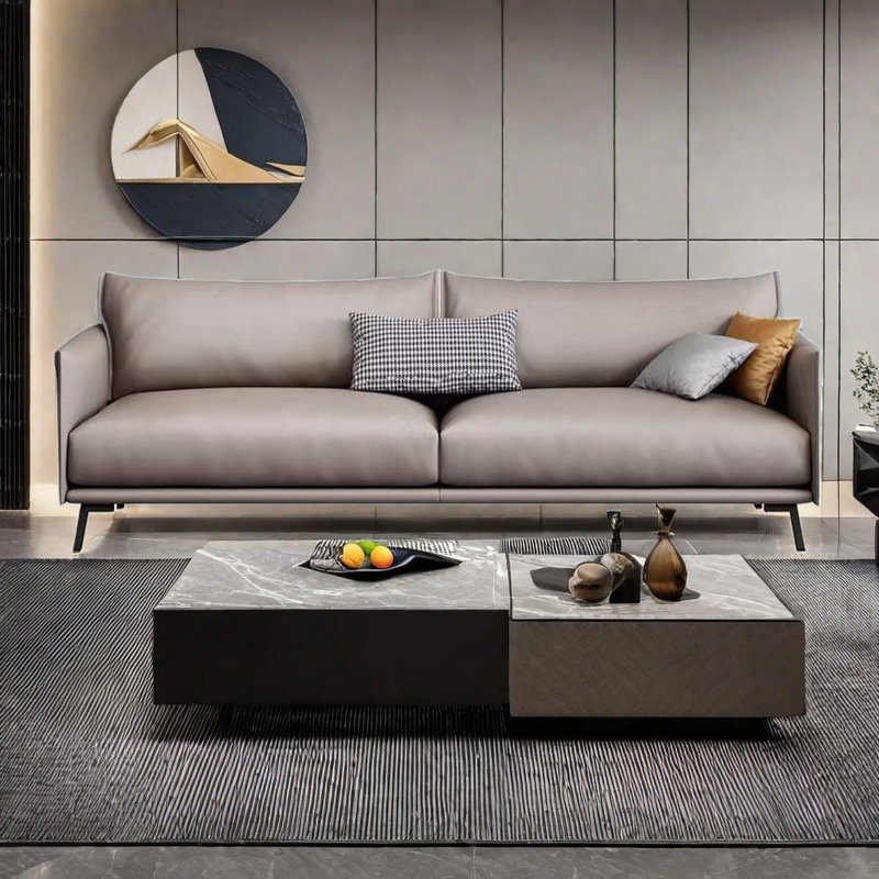 Canapé simple et moderne de style italien, 3, H 33,1 po x l 82,7 po x P 35,4 po