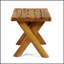 Table d'appoint en bois d'acacia fabriquée à la main avec finition en teck sablé pour une utilisation extérieure, design rustique et durable