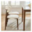 Ensemble de 2 chaises de salle à manger modernes beige avec siège rembourré en tissu, dossier ergonomique pour salle à manger, style campagne moderne
